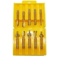 thumbnail image 2 of 10pcs Woodworking Cutter Kit Steel Woodworking Milling Cutter Set Portable Milling Cutter Set with Storage Box for Wood Glass Repair Furniture, 2 of 9