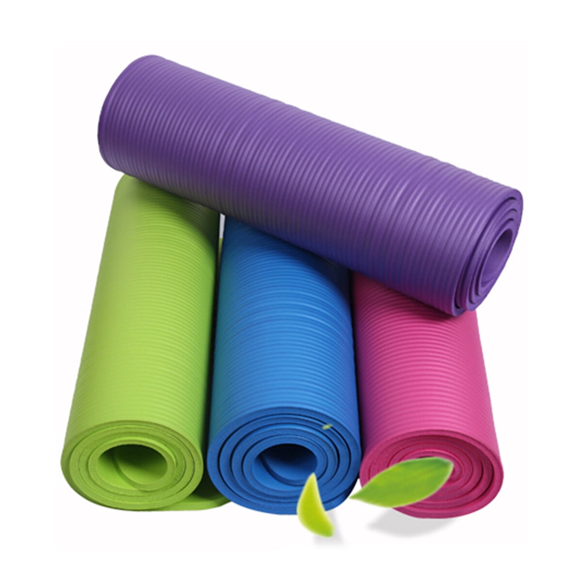 NIYANGLE Exercise Mats NBR Pink Yoga Mat with Poses 1Pack