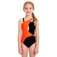 thumbnail image 3 of YunPes Girls One Piece Swimsuits Fashion Color Block Bathing Suit Front Criss Cross Swimwear Monokini Teen Pool Beach Outfit, 3 of 5