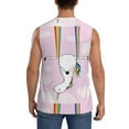 thumbnail image 4 of Easygdp Aerial Yoga for Unicorn Men's Breathable Tank Tops Sleeveless Sporty T Shirts for Basketball, Mountaineering, Bodybuilding -Medium, 4 of 8