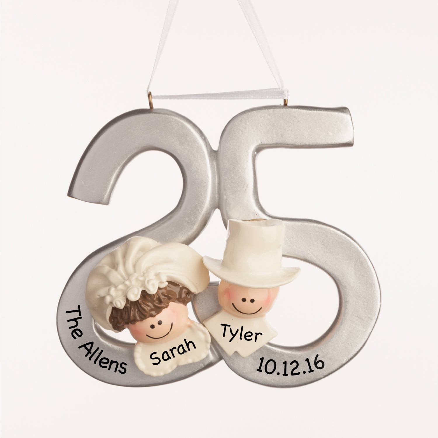Personalized Anniversary Ornament 25th Anniversary