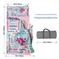 thumbnail image 6 of Kainsy Custom Toddler Girls Sleeping Bag Nap Mat for Daycare, Mermaid Kids Sleeping Bag with Pillow & Blanket for Preschool Kindergarten, Personalized Name Easy Carry Nap Roll Pink, 6 of 9