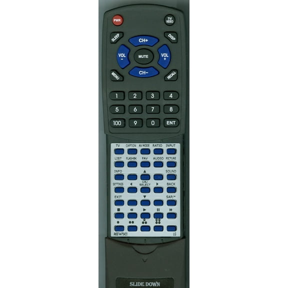 Replacement Remote for LG AGF76631028, AKB74475433, RTAKB74475433, 49LF5500, 43LF5400, 32LF510B, 43LF5100, 49LF5100, 49LF5400, 32LF550B, 42LF5500, 55