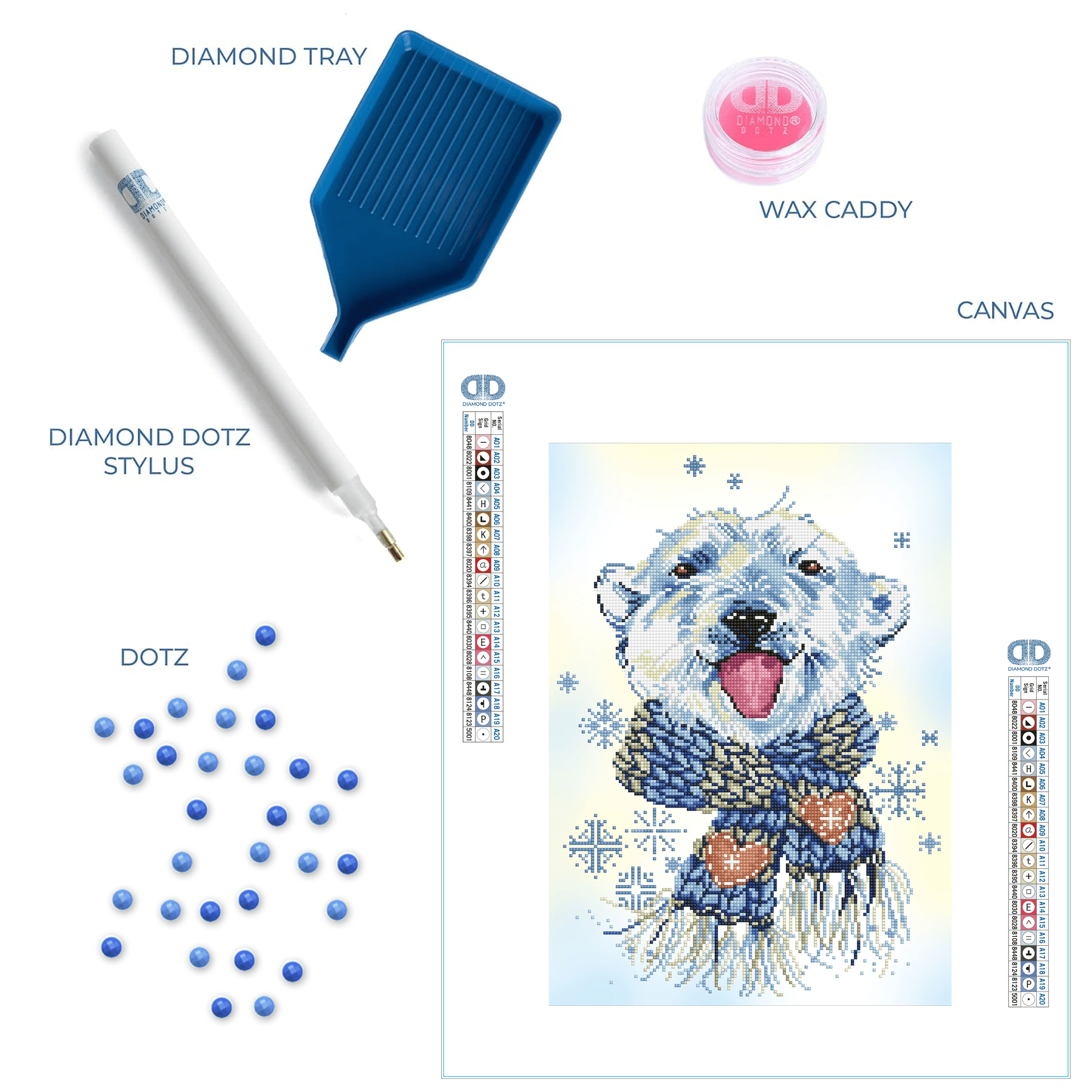 Diamond Dotz Polar Dude Animal Diamond Painting Kits for Adults - Diamond Art Kits a Relaxing Creative Craft Kit with Dotz Gems  14"x20"