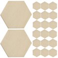 thumbnail image 1 of HAMPPLIES Hexagonal Chip Wooden Hexagon Shapes For Diy Crafts 50Set, 1 of 6