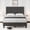 ‎Grey, variant on Queen Linen Upholstered Bed Frame with Headboard, Platform Bed Design, sōlid Wooden Slat Support, Noise-Free Construction, No Box Spring Needed, Grey