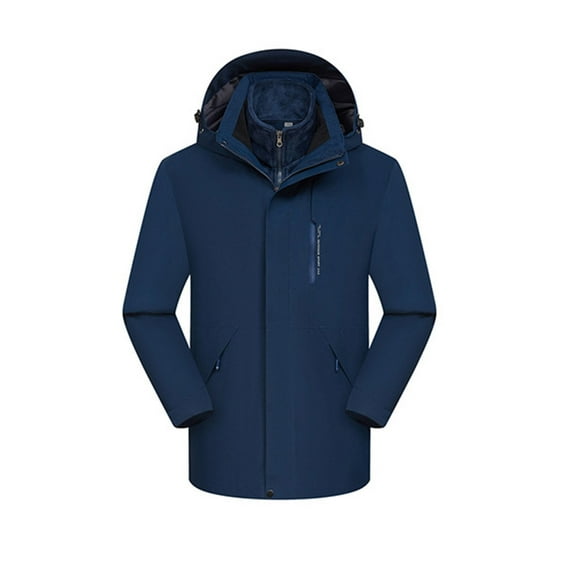 jsaierl Winter Coats for Women Waterproof Outdoor Work Windbreaker Fall Zip Up Thermal Jacket Hooded Fleece Ski Coats Snow Thicken Outerwear