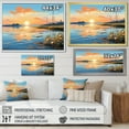 thumbnail image 4 of Designart "Mosaic of Colors Sunset Over the Ocean" Fashion Framed Wall Art - Glam Blue Pop Art Entryway Framed Wall Art, 4 of 6