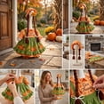thumbnail image 4 of LEFXSMR Porch Goose Outfits, 23 Inch Porch Goose Clothes Bonnet Apron Dress Set, Thanksgiving Decorations for Farmhouse Yard Lawn Gooses Statue, 4 of 7
