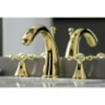 thumbnail image 4 of Kingston Brass Naples Two Handle 8" to 16" Widespread Lavatory Faucet with Brass Pop-up, 4 of 5