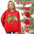 thumbnail image 5 of AKOLKOL Oversized Christmas Sweatshirt Women Tis The Season Christmas Shirt Xmas Tree Long Sleeve Fleece Pullover Tops, 5 of 6