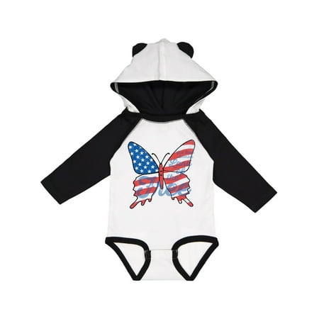 

Inktastic Patriotic Butterfly Gift Baby Girl Long Sleeve Bodysuit
