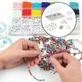 thumbnail image 3 of Cuentas de vidrio para hacer joyas - Mini cuentas de vidrio de 3 mm para pulseras - Pequeñas 3mm, 3 of 9