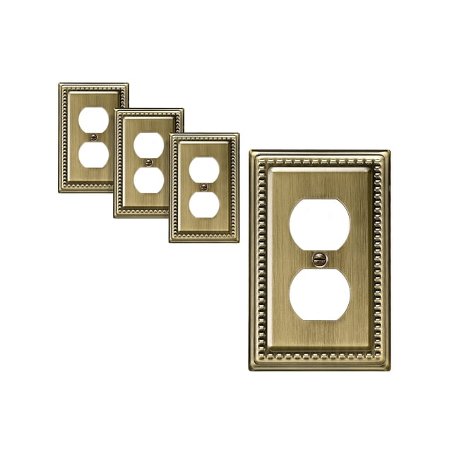Funda para placa de pared DEWENWILS Metal Outlet, latón envejecido, paquete de 4