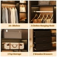 thumbnail image 3 of Homieasy 63.2" L X 39.2" W X 80" H Corner Closet System,Freestanding Closet Organizer System With 2 Drawers & 12 Shelves,Sturdy Walk in Closet Kit,for Bedroom, Entryway, Mudroom, Modern,Black, 3 of 7