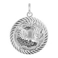 thumbnail image 4 of Coin Pendant Necklace in Sterling Silver, 4 of 4