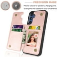 thumbnail image 3 of Galaxy A15 5G Case,Takfox PU Leather Folio Wallet Case with Card Slots Holder Kickstand Double Magnetic Clasp Durable Shockproof Protective Cover for Samsung A15 5G -Rose Gold, 3 of 8