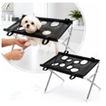 thumbnail image 4 of Pet Bathing Care Suspension Hammock Table, Detachable Stainless Steel Frame with Breathable Mesh Sling, Portable Grooming Station for Small‑Medium Dogs and Cats (Black), 4 of 8