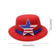 thumbnail image 3 of Lilixerw American Flag Hat 4th of July Independence Day Headwears Hat Patriotic Party Supplies Memorial Day Costume Accessories, 3 of 6
