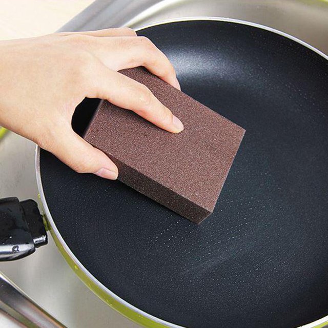 Borrador de esponja de carborundo para eliminar el óxido, sartén para descalcificar, lavado de ollas, esponja de esmeril Ndcxsfigh Para estrenar