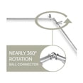 thumbnail image 2 of Boho Curtain Rods & Hardware Set - Satin Nickel Metal Rods with Finials - 4 Inch Projection - Easy Install, 2 of 2