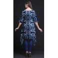 thumbnail image 2 of Bimba Blue Tie & Dye Shibori Asymmetric Kurta Indian Tunic Tops For Women Printed Indian Clothing XX-Large, 2 of 6