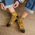 thumbnail image 3 of Rocae Bright Shiny Golden for Premium Adult Socks,Comfortable, Breathable, and Durable Socks, Perfect for Everyday Wear, 3 of 7