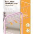 thumbnail image 2 of 4 Tier Rolling Cart with 360° Wheels, Snack Cart, Removable Wire Baskets, Metal Utility Storage Rack for Kitchen, Bathroom, Laundry Room, Office, 2 of 7
