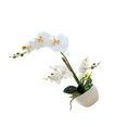 thumbnail image 2 of Yuarrent Orquídeas artificiales Flor Decoración para el hogar Ligero Decoración falsa Plantas Cuenco blanco Olla Cocina Oficina Balcón Decoración Blanco Yuarrent HA084089-02, 2 of 6