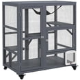 thumbnail image 2 of Topcobe Cat House, Indoor Cat Enclosure on Wheels with Openable Top, 39", Outside Pet Shelter, Small Animal Habitat, 2 of 9
