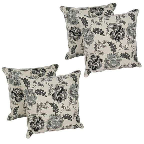 Blazing Needles 18-inch Corded Throw Pillows with Inserts (Set of 4)