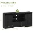 thumbnail image 6 of TV Stand for 65 Inch TV, Mid-Century Modern Sliding Barn Door Entertainment Center With Storage Cabinets, TV Console Table, Black, 6 of 7