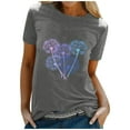 thumbnail image 1 of Gibobby Camisetas de verano para mujer Mujeres Tunic Travel(Gris oscuro,XL), 1 of 5