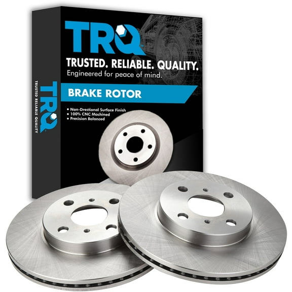 TRQ Front Brake Rotors Set Vented Fits Select 2004-2006 Scion xA xB