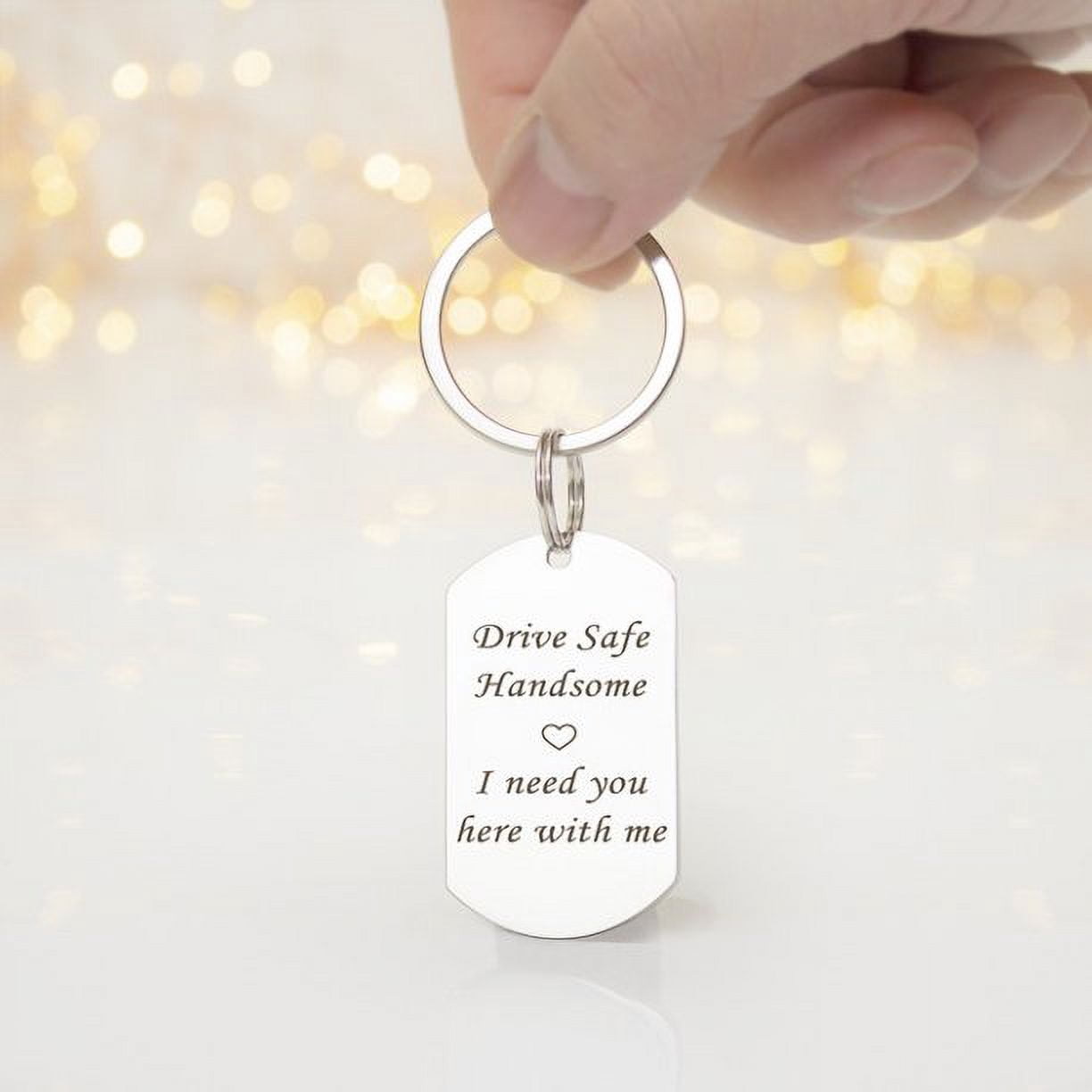 First Fathers Day Gift - Custom Baby Name Footprint Tag Necklace and Keychain for New Dad - Fathers Day Gift From Wife For Husband