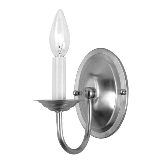 4.25 inch 1 Light Brushed Nickel Wall Sconce with Steel base material