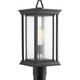 thumbnail image 5 of Progress Lighting, Endicott, 1-Light, Post Lantern, Textured Black, Linen Glass Shade, 5 of 8