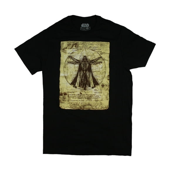 Star Wars Darth Vader Shirt Men's Vitruvian Man Graphic T-Shirt (Small)