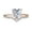 Gold, variant on Toyfunny Women's Heart-Shaped Zircon Diamond Personalized Princess Engagement Ring