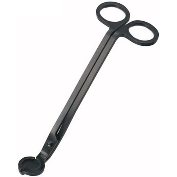Coupe-mèche pour Bougie, Coupe-Mèche de Rechange en Acier Inoxydable Poli, Coupe-Ciseaux Accessoires pour Lampe à Huile et Bougie de 7 Pouces, Permettent au Nettoyant de Brûler et Préviennent l'Accumulation de Suie, Noir