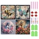 thumbnail image 1 of 4 Uds 5D DIY Parcial Forma Especial Diamante Pintura Mariposa 30x30cm, 1 of 9