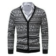 thumbnail image 4 of Mens SpringSummer Thin Printed Large Pocket Knit Cardigan Sweater Jacket, 4 of 6