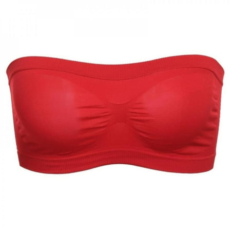 

50% Off Clear! Women Comfortable Padded Bra Strapless Hollow Back Wrapped Chest Tube Tops Bralette Bras