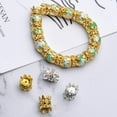 thumbnail image 5 of Aylifu 60PCS Double Flower Beads Caps with Rhinestone Petal Brass Bead Spacer Flower Caps Jewelry Making Accessories for Bracelet Necklace Earring, 5 of 7