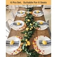 thumbnail image 4 of 15 Inch Round Placemats Set of 4, Fall Maple Leaf Non Slip Heat Insulation PP Table Mats, Thanksgiving Vintage Yellow Orange on Linen Washable Place Mats for Kitchen Dining Party Table Decor, 4 of 7
