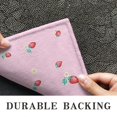 thumbnail image 6 of Red Strawberry Plants Flower Pink Pattern Door Rugs,Washable Non Slip Door Mats Indoor,Decorative Door Mats,Entry Mat Indoor for Entrance,Bedroom,Kitchen,Bathroom,17"x30", 6 of 6