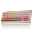 thumbnail image 1 of RisoPhy 60% Wireless Mechanical Keyboard, 2.4G/USB-C/Bluetooth Gaming Keyboard with LED Backlight/Gasket Mount/Red Switches/Metal Knob/Software, 1 of 8