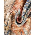 thumbnail image 3 of Unique Loom Chenille Jute Collection Area Rug - Rambagh (7' 10" Square Orange Yellow/Ivory), 3 of 6