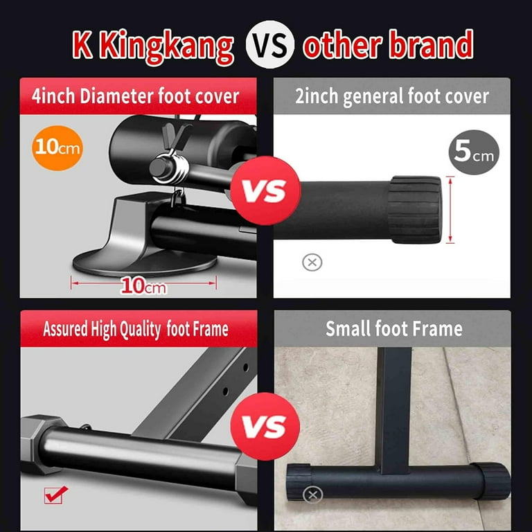 K KINGKANG Positions Adjustable Weight Bench With Extended Headrest and Leg Extension Foldable Workout Olympic Weight Bench Press for Full Body