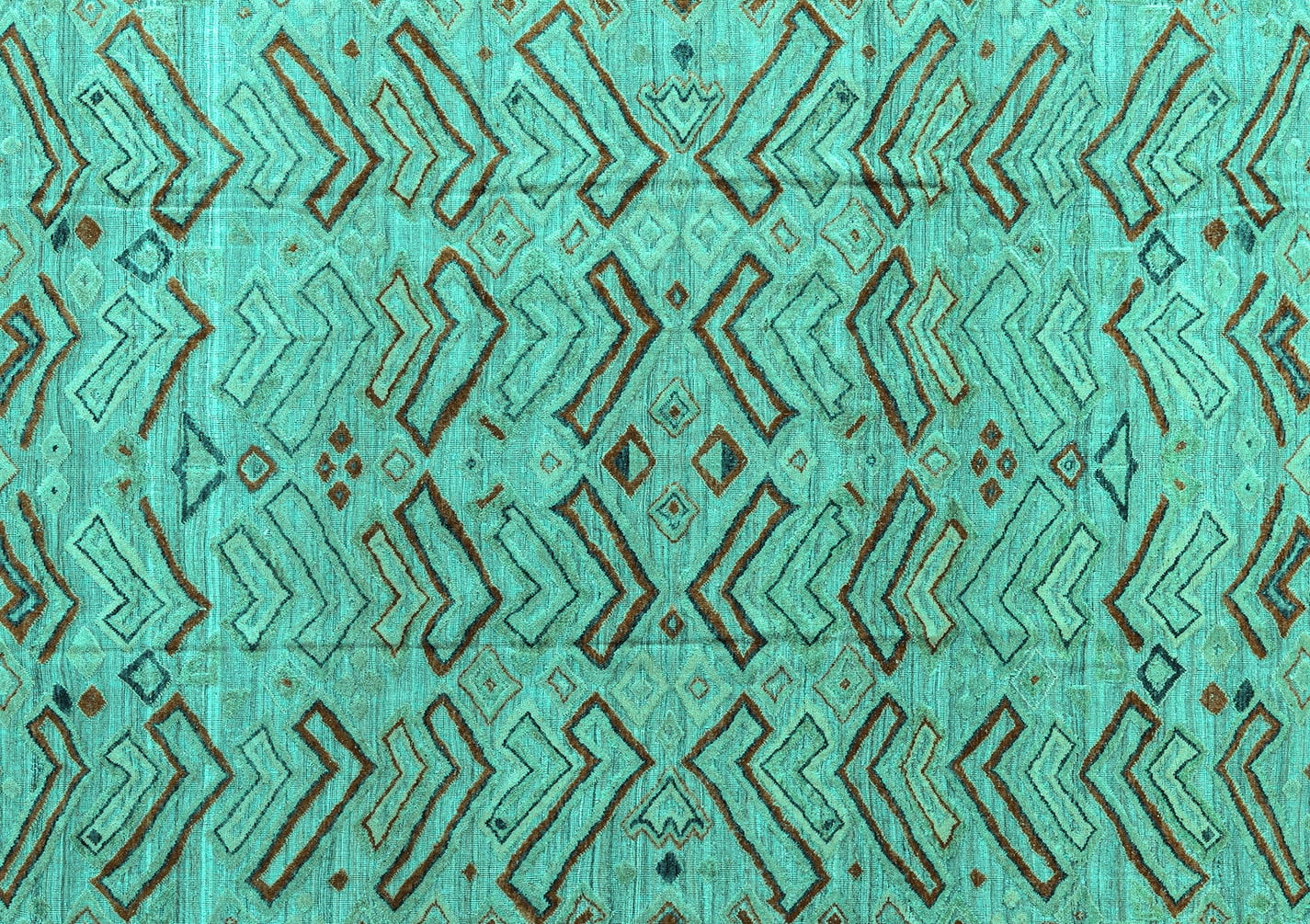 Ahgly Company Indoor Rectangle Abstract Turquoise Blue Modern Area Rugs ...